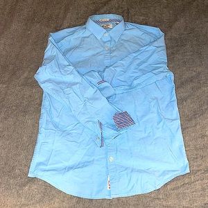 PENQUIN-M  LONG SLEEVE Lt. Blue BUTTON Down COLLARED shirt